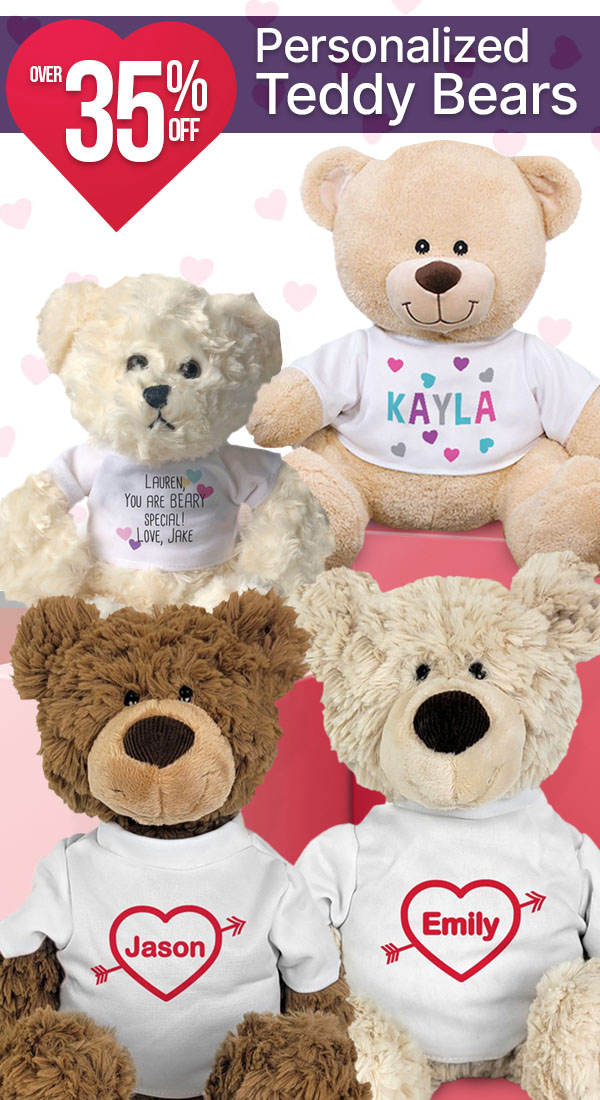 Over 35% Off Personalized Bears – No Code Needed