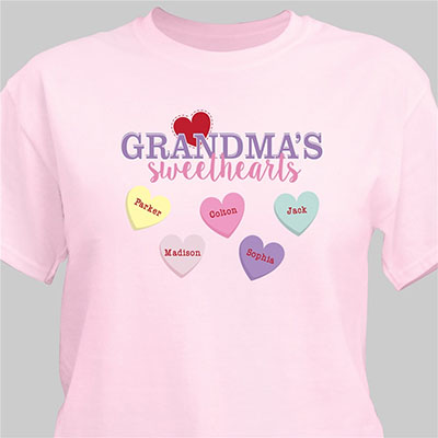 Personalized Grandma's Sweethearts T-shirt