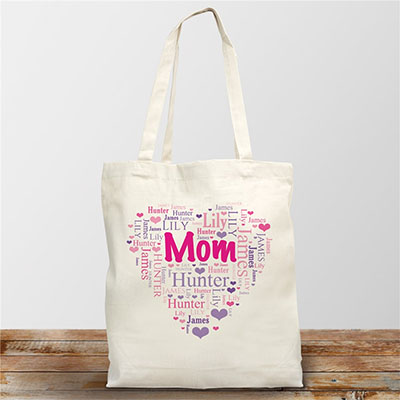 Grandma's Heart Word-Art Tote Bag