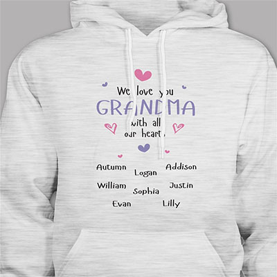 Personalized Grandma Hooded Sweatshirt