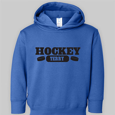 Personalized Hockey Toddler Hooded Sweatshirt