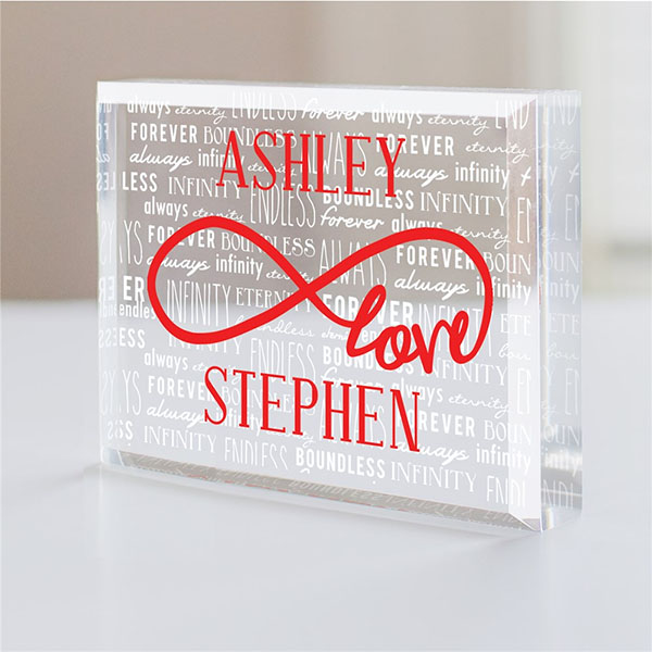 Personalized Love Infinity Acrylic Keepsake