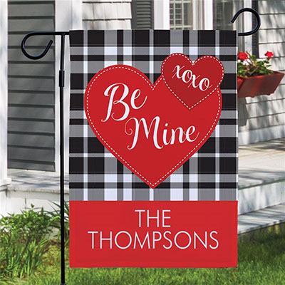 Personalized Be Mine Garden Flag