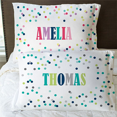 Personalized Polka Dots Pillowcase