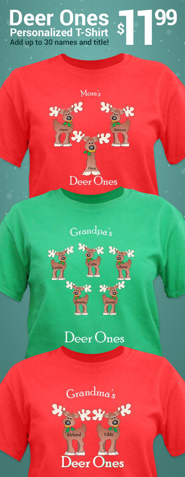 Deer Ones T-Shirt with Names and Title