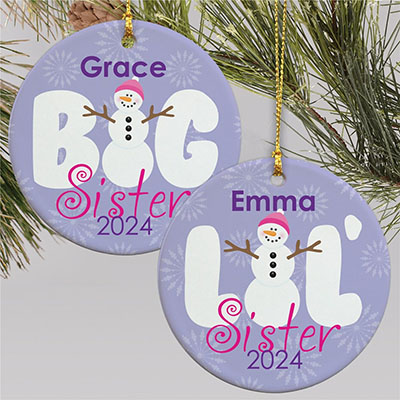 Sister Christmas Ornament | Ceramic