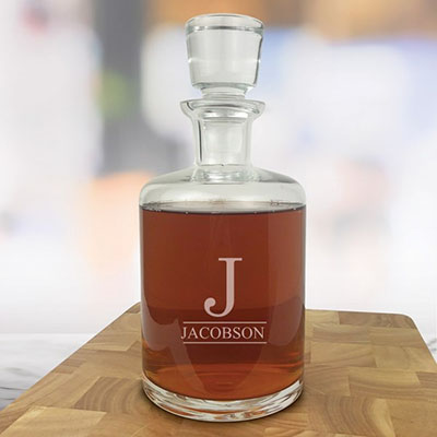 Engraved Initial And Name Estate Decanter