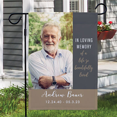 Personalized Beautiful Life Photo Garden Flag