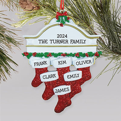 Personalized White Mantel Christmas Ornament