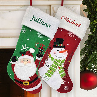 Glitter Cuff Stocking