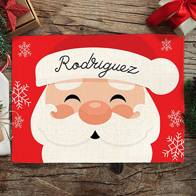 Christmas Characters Linen Placemat