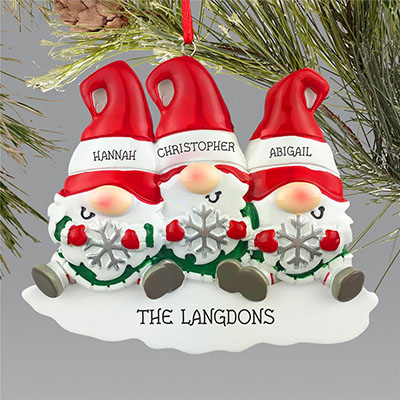 Personalized Gnome Family Ornament