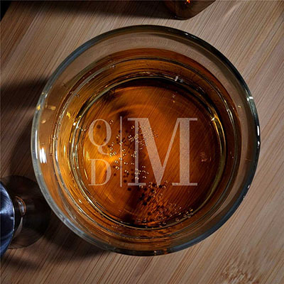 Monogram Whiskey Rocks Glass With Bottom Engraving