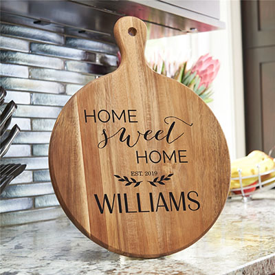 Home Sweet Home Acacia Wood Paddle Personalized Sign