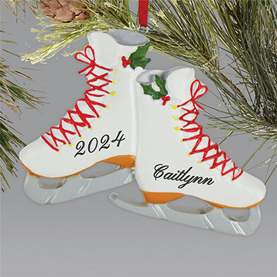 Personalized Ice Skate Christmas Ornament