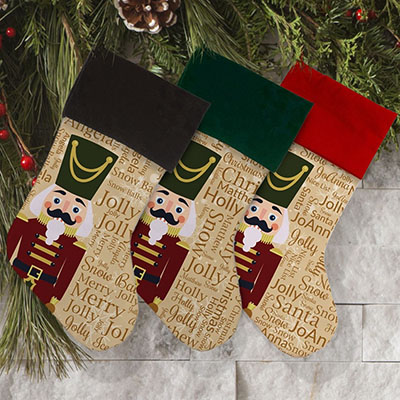 Personalized Nutcracker Word Art Stocking