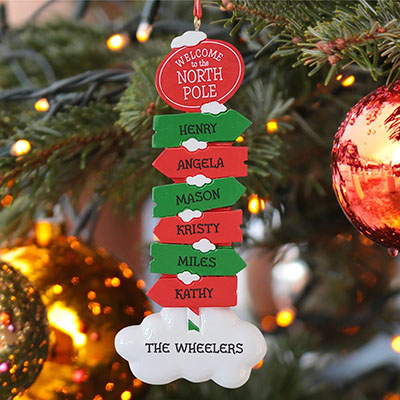 Personalized North Pole Sign Ornament