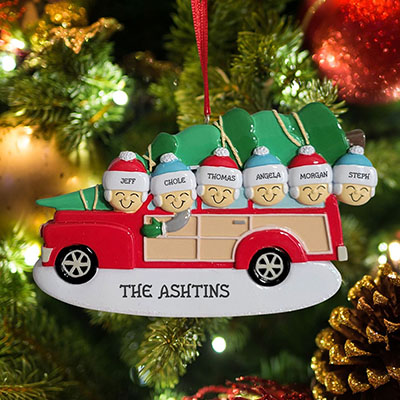 Personalized Station Wagon Family Ornament