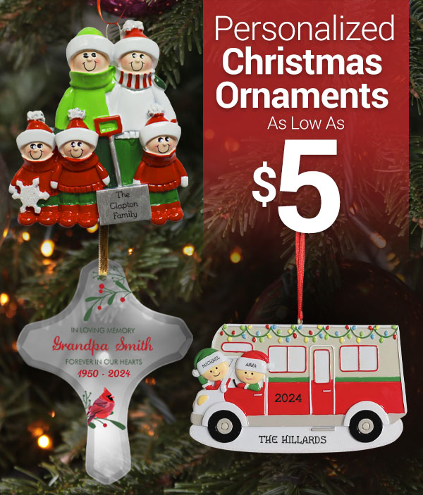 Ornaments As Low As $5