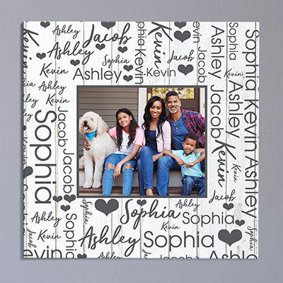 Personalized Photo Word Art Canvas