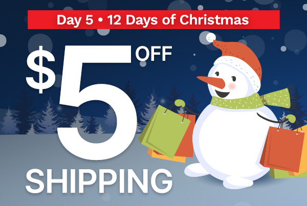 12 Days of Christmas – Day 5! $5 Off Shipping With Code: DAY5LT