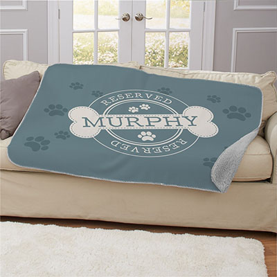 Personalized Reserved Dog 50" x 60" Sherpa Blanket