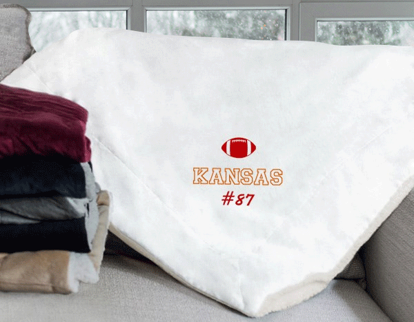 Embroidered Sherpa Blankets - $27.99 With Code: COZYUP27AT