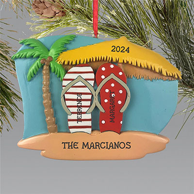 Personalized Flip Flop Family Ornament