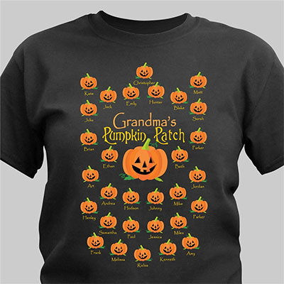 Patch Personalized Halloween Black T-Shirt