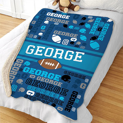 Word-Art Sports Sherpa Blanket