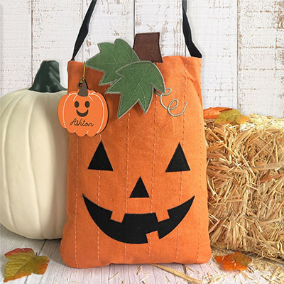 Personalized Trick Or Treat Web White Tote Bag