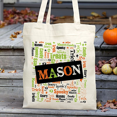 Halloween Word Art Tote Bag