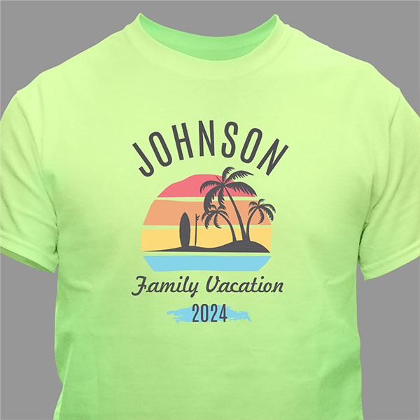 Personalized Family Vacation T-Shirt