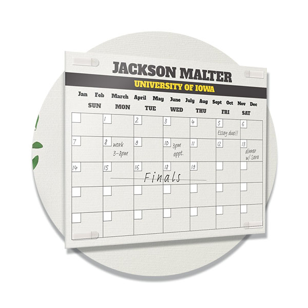 Personalized School Color Calendar Acrylic Sign