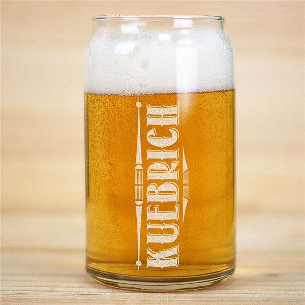 Any Name Engraved Beer Can Glass