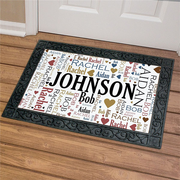 Family Word Art Doormat