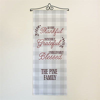 Personalized So Very Thankful Wall Hanging