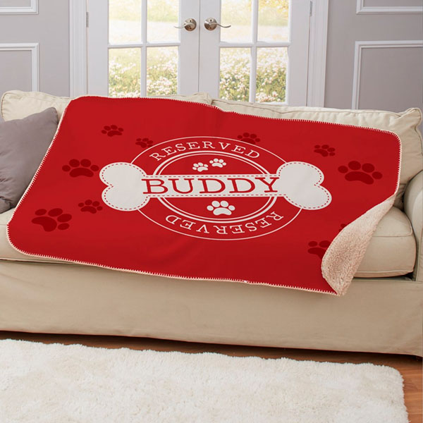 Personalized Reserved Dog 50" x 60" Sherpa Blanket