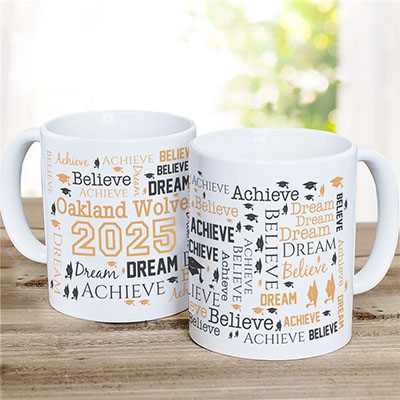 Personalized Graduation Word-Art Mug