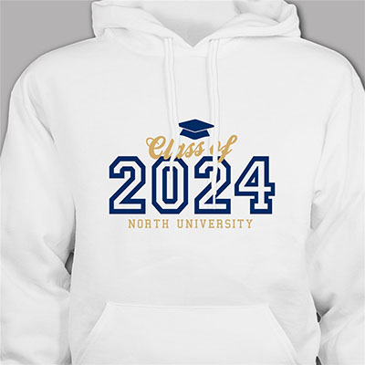 Personalized Graduation Year Hooded Sweatshirt