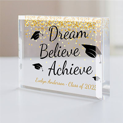 Personalized Dream.Believe.Achieve Keepsake