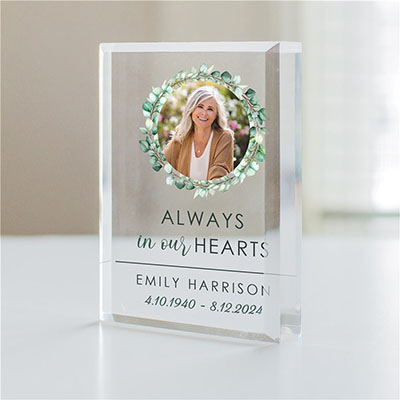 Personalized Always In Our Hearts Photo Keepsake