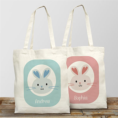 Easter Bunny Personalized Tote Bag