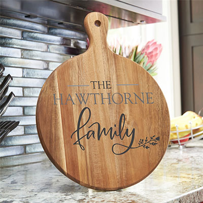Personalized Family Name Wood Sign Branch Acacia Paddle