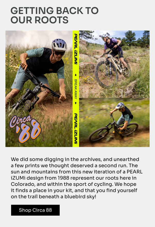 Three mountain bikers riding berms