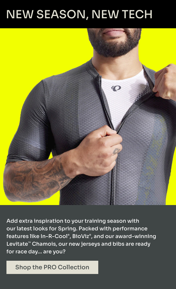 Male rider unzips his grey Pro Mesh Jersey.