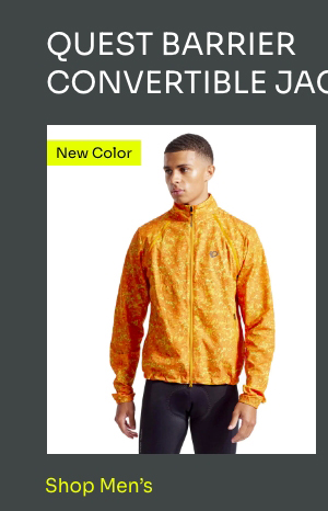 Man in orange Quest Barrier Convertible Jacket