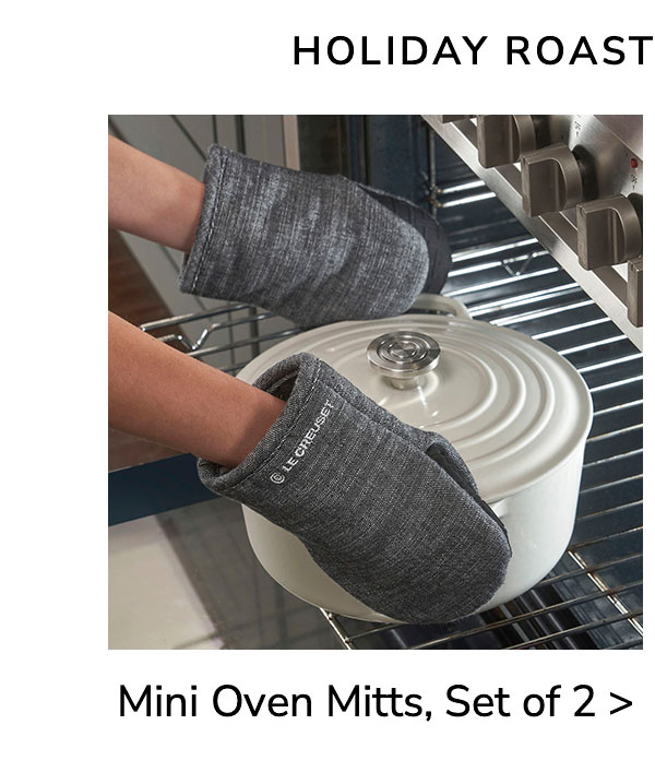 Holiday Roasting Essentials: Mini Oven Mitts, Set of 2
