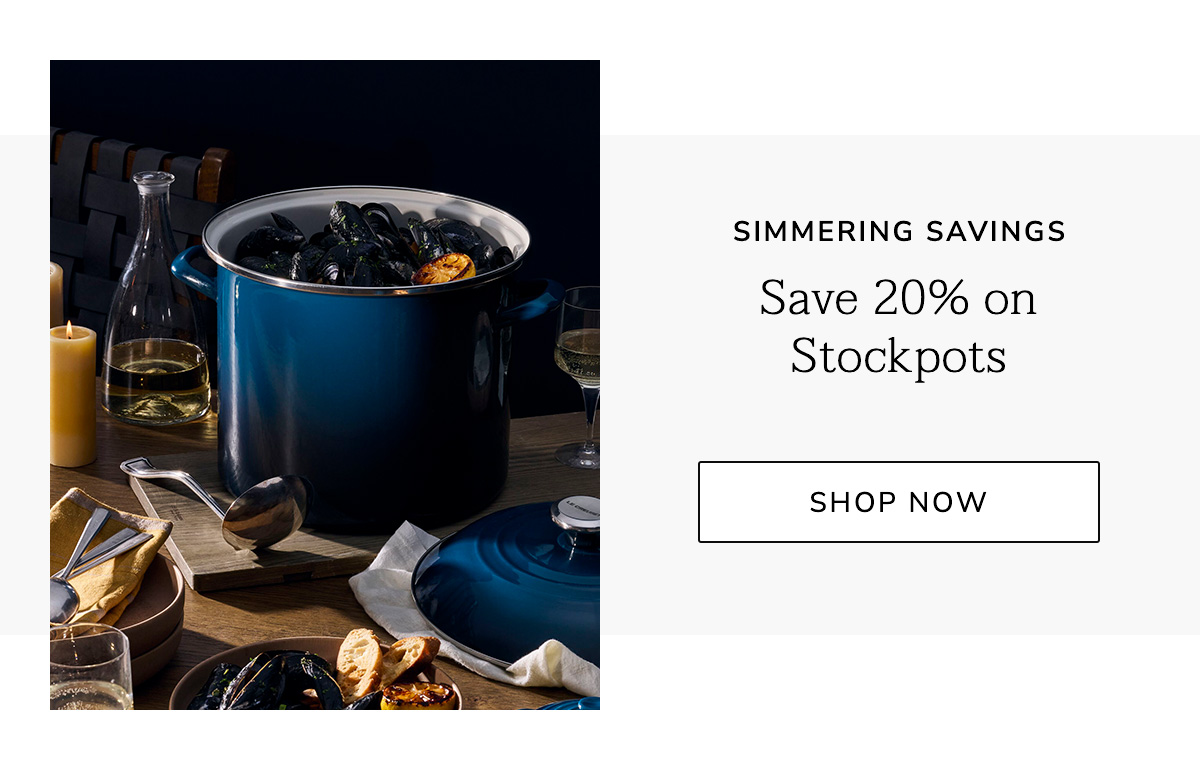 Shimmering Savings - SAVE 20% ON STOCKPOTS