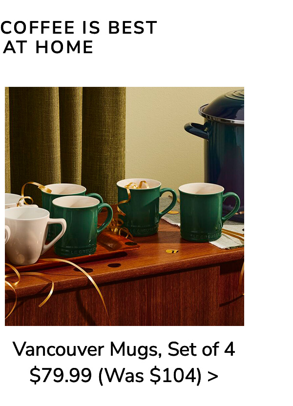 Vancouver Mugs, Set of 4 - $79.99 (Was $104)